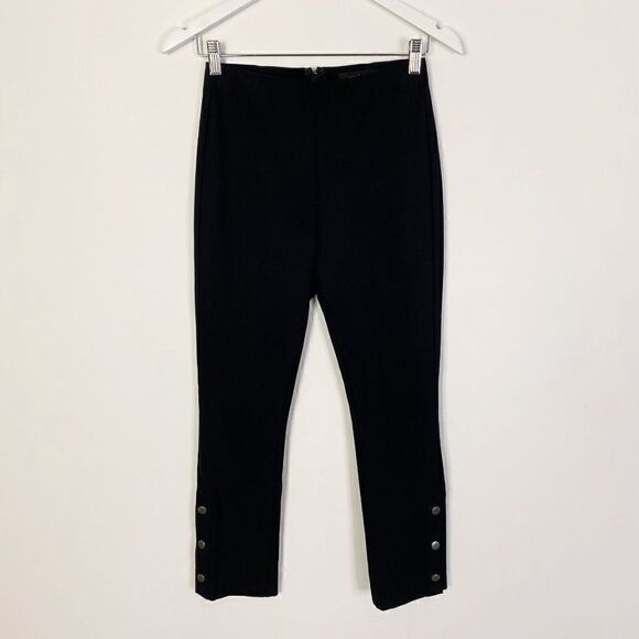 Rag & Bone Simone Black Snap Front Skinny Pants - Picture 4 of 10
